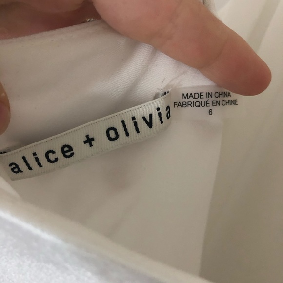 Alice + Olivia white silk dress - Picture 4 of 8